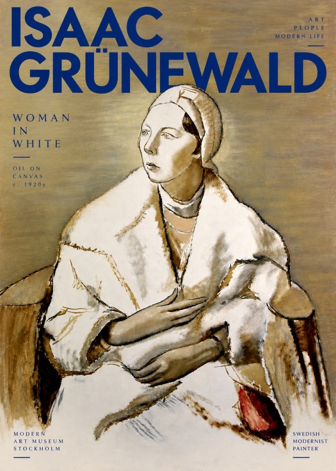 Isaac Grünewald The Woman in White No4 - Plakát