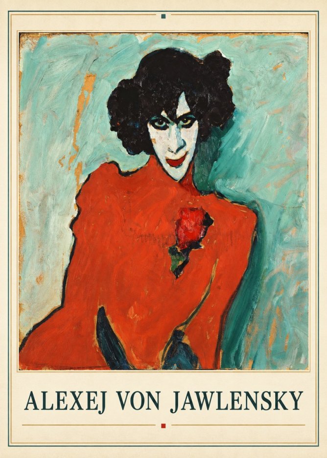 Alexej von Jawlensky Woman with Red Rose No4 - Plakát