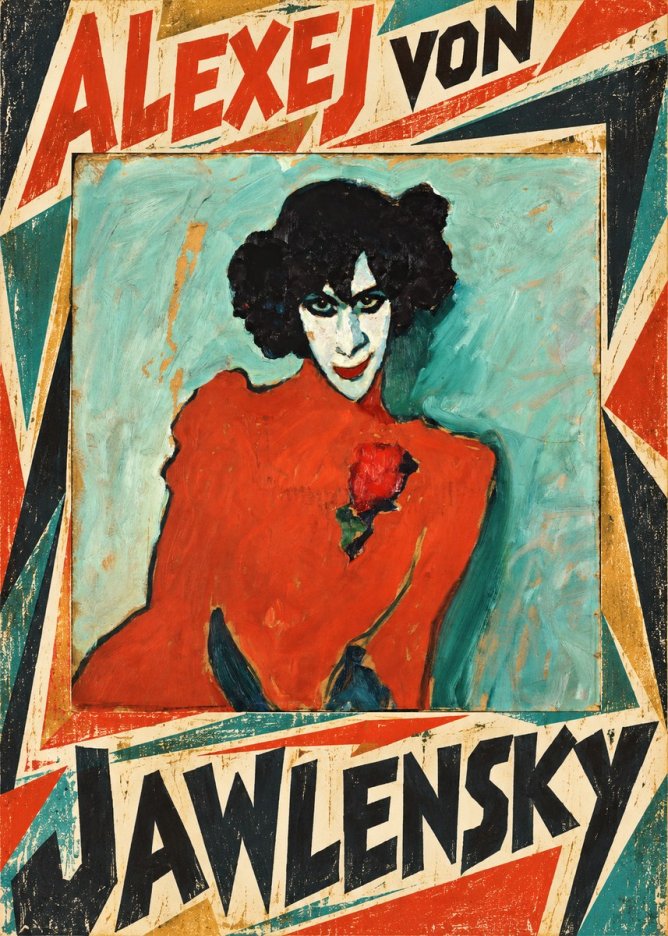 Alexej von Jawlensky Woman with Red Rose No5 - Plakát