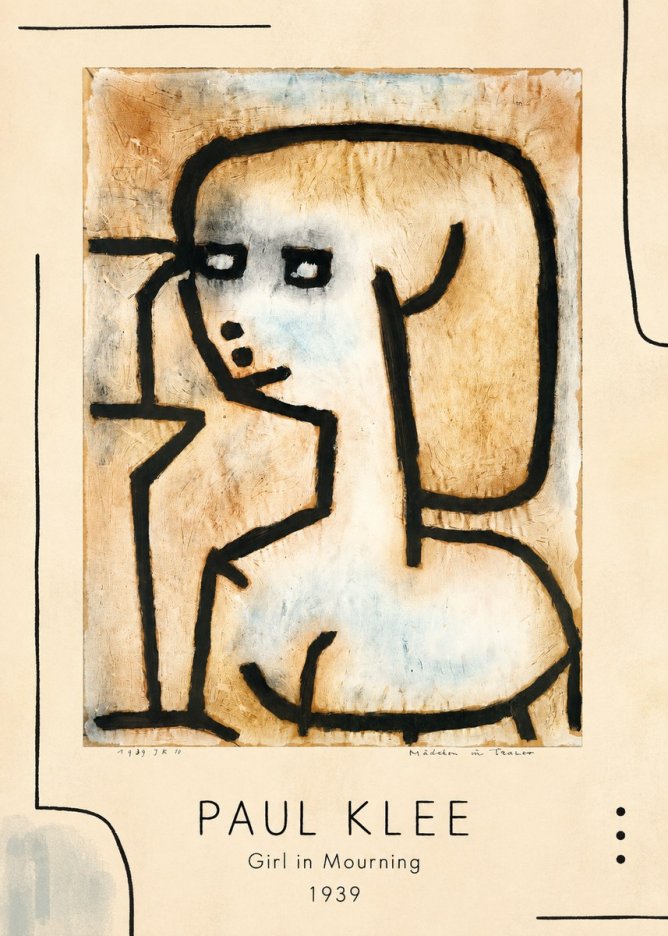 Paul Klee Girl in Mourning No1 - Plakát