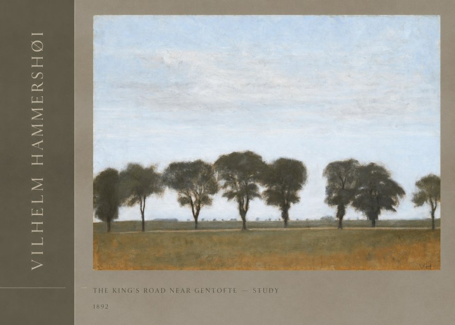 Vilhelm Hammershøi The King's Road Near Gentofte - Study No2 - Plakát