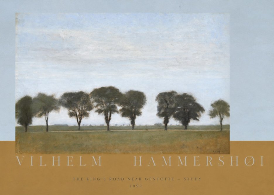 Vilhelm Hammershøi The King's Road Near Gentofte - Study No5 - Plakát