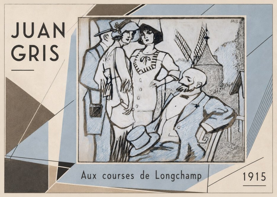 Juan Gris Aux Courses De Longchamp No2 - Plakát