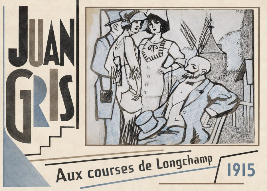 Juan Gris Aux Courses De Longchamp No3 - Plakát