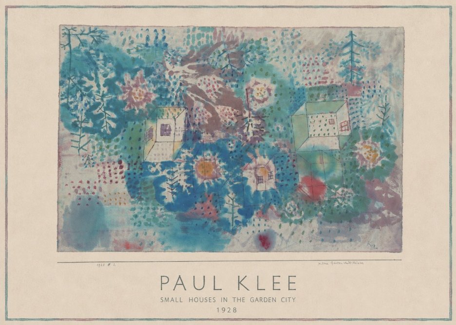 Paul Klee Small Houses in the Garden City No1 - Plakát
