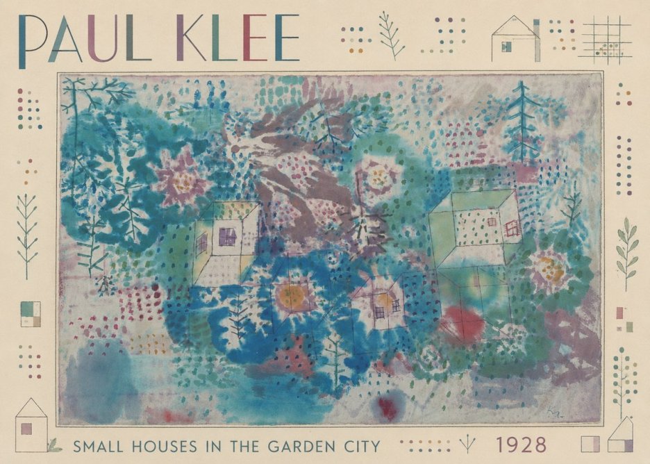 Paul Klee Small Houses in the Garden City No2 - Plakát