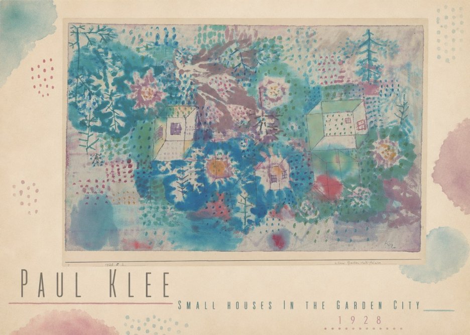 Paul Klee Small Houses in the Garden City No5 - Plakát