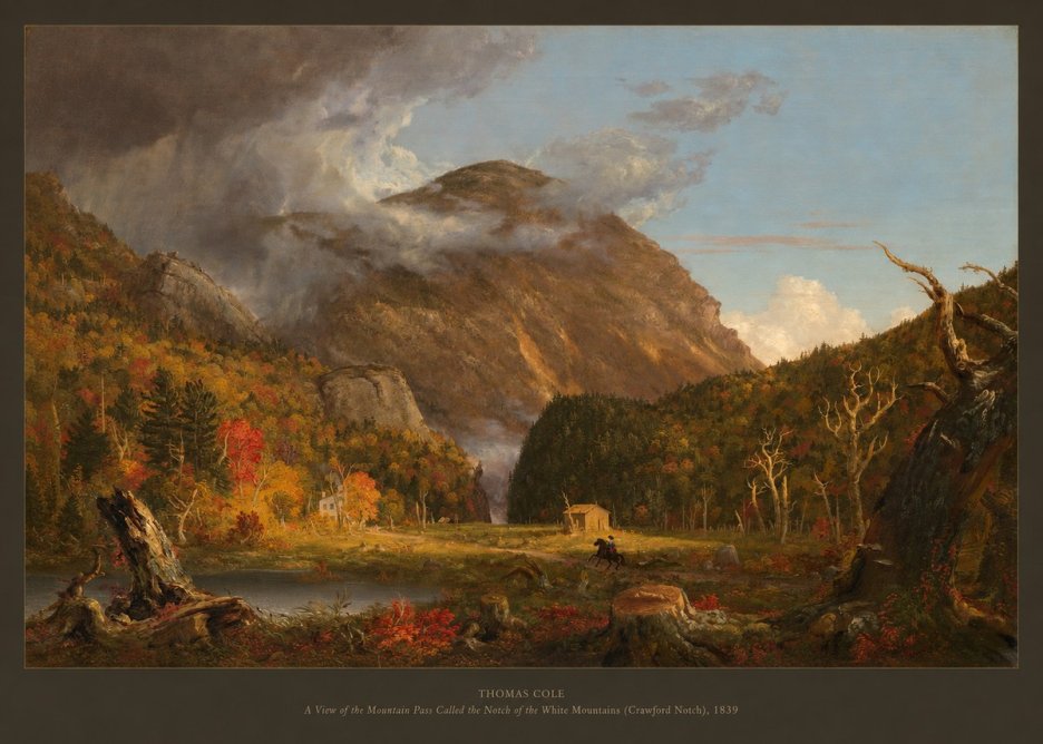Thomas Cole A View of the Mountain Pass Called the Notch of the White Mountains (Crawford Notch) I No5 - Plakát
