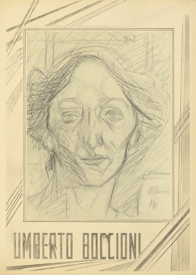 Umberto Boccioni Head of a Woman No1 - Plakát