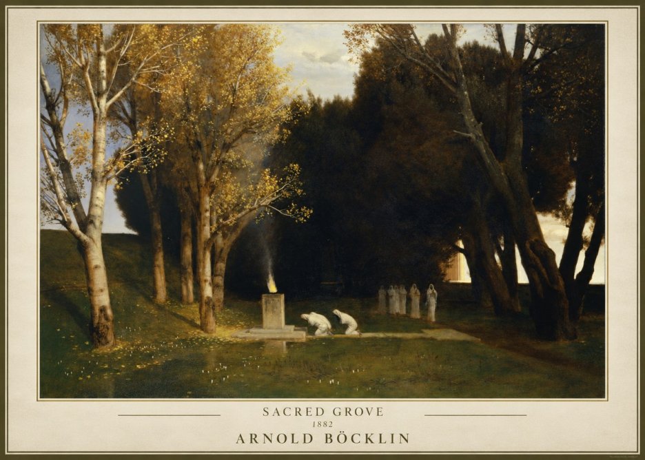 Arnold Böcklin Sacred Grove I No1 - Plakát