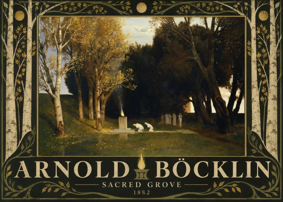 Arnold Böcklin Sacred Grove I No5 - Plakát
