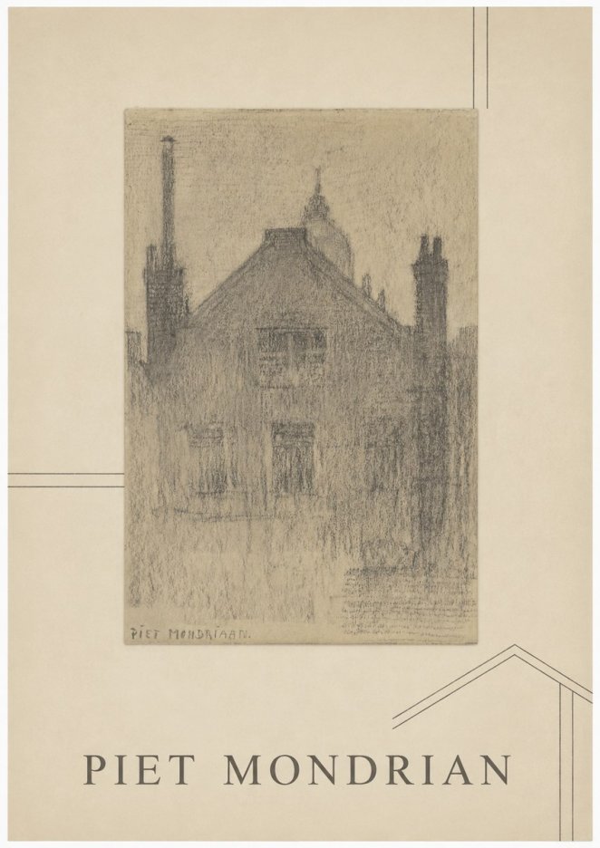 Piet Mondrian House Study No1 - Plakát