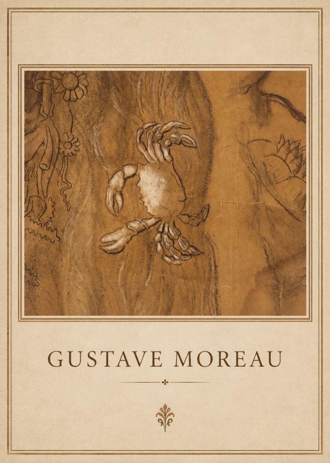 Gustave Moreau Crab Study No1 - Plakát