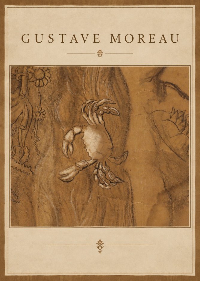Gustave Moreau Crab Study No2 - Plakát
