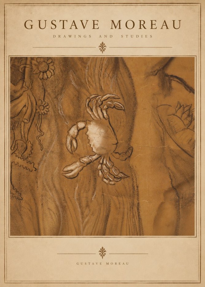Gustave Moreau Crab Study No6 - Plakát