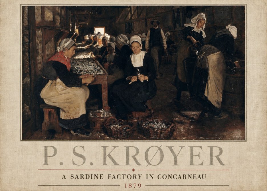 P.S. Krøyer A Sardine Factory in Concarneau No3 - Plakát