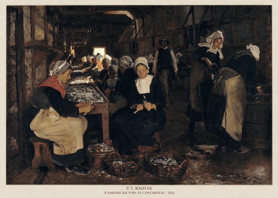 P.S. Krøyer A Sardine Factory in Concarneau No6 - Plakát