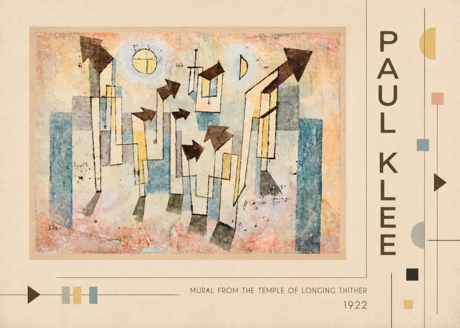 Paul Klee Mural from the Temple of Longing Thither No2 - Plakát