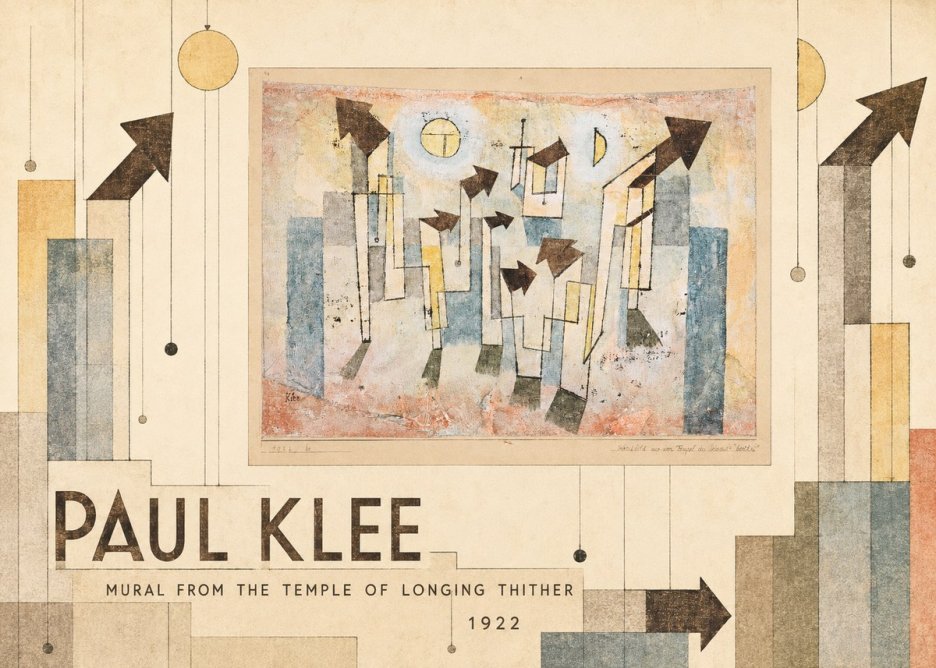 Paul Klee Mural from the Temple of Longing Thither No5 - Plakát