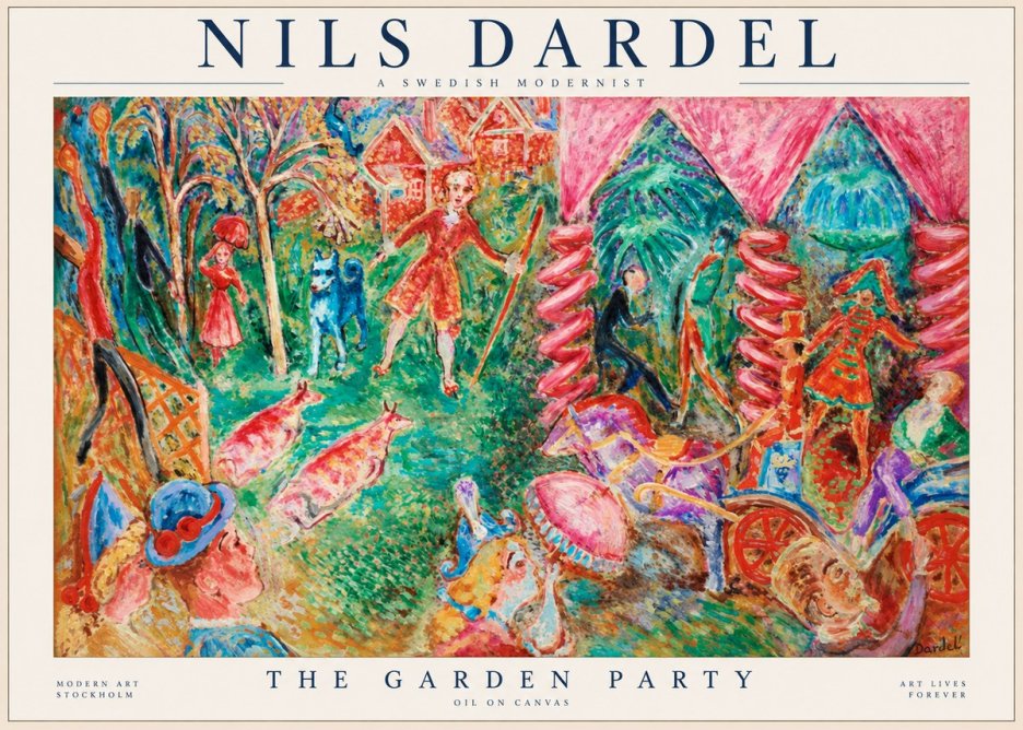 Nils Dardel The Garden Party No1 - Plakát