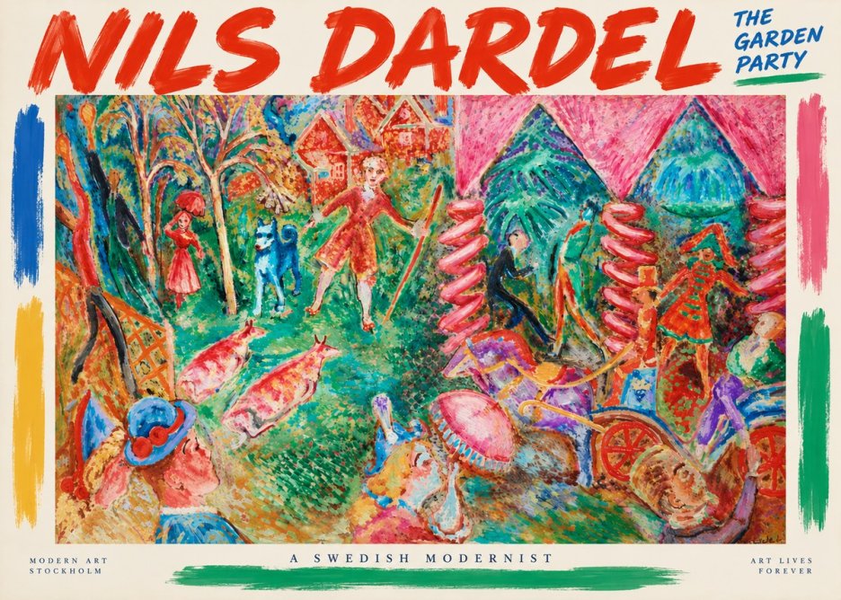 Nils Dardel The Garden Party No3 - Plakát