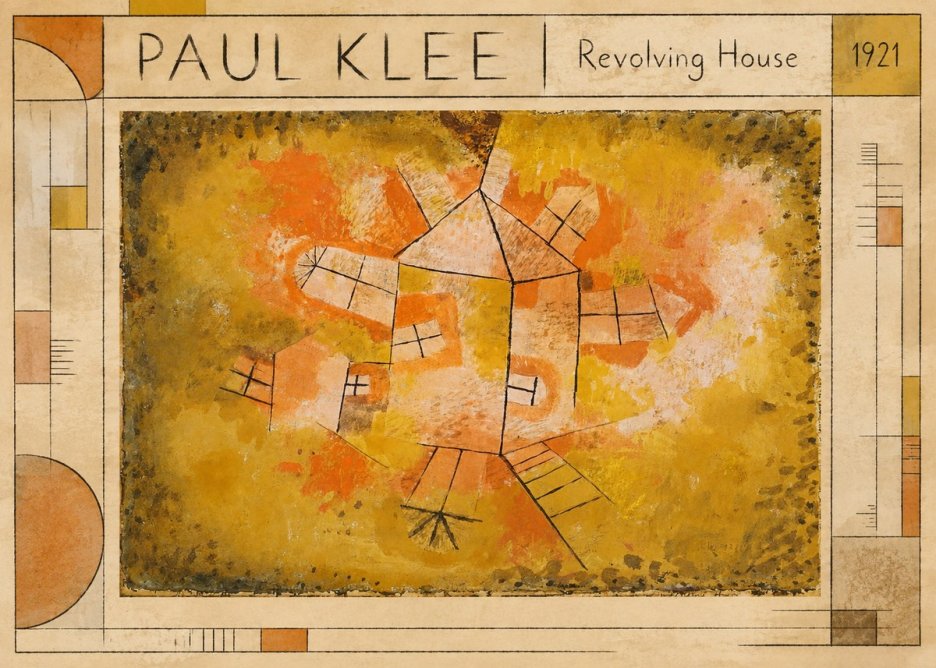 Paul Klee Revolving House No1 - Plakát