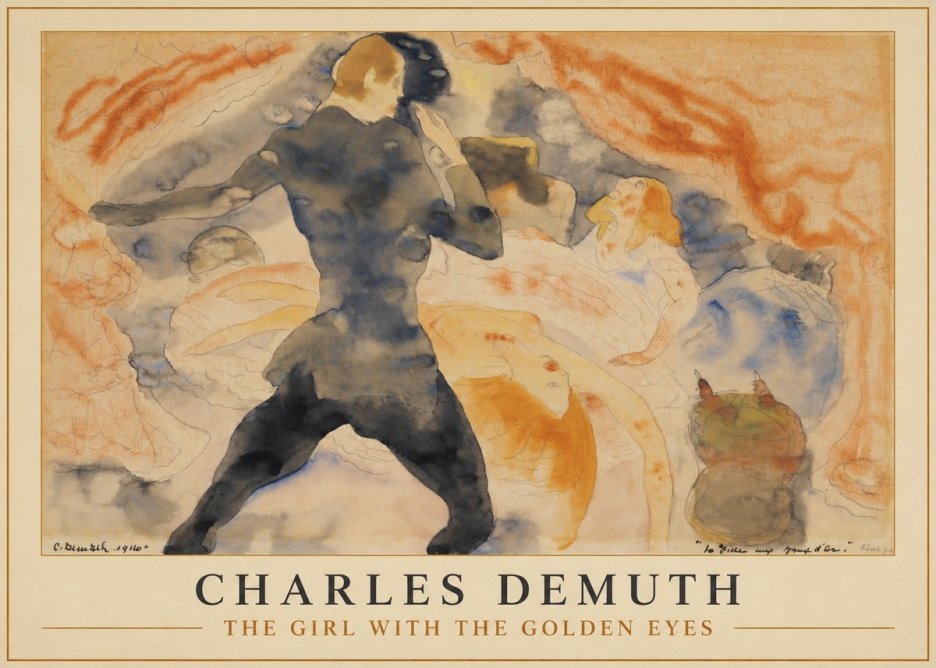 Charles Demuth The Girl with the Golden Eyes No1 - Plakát