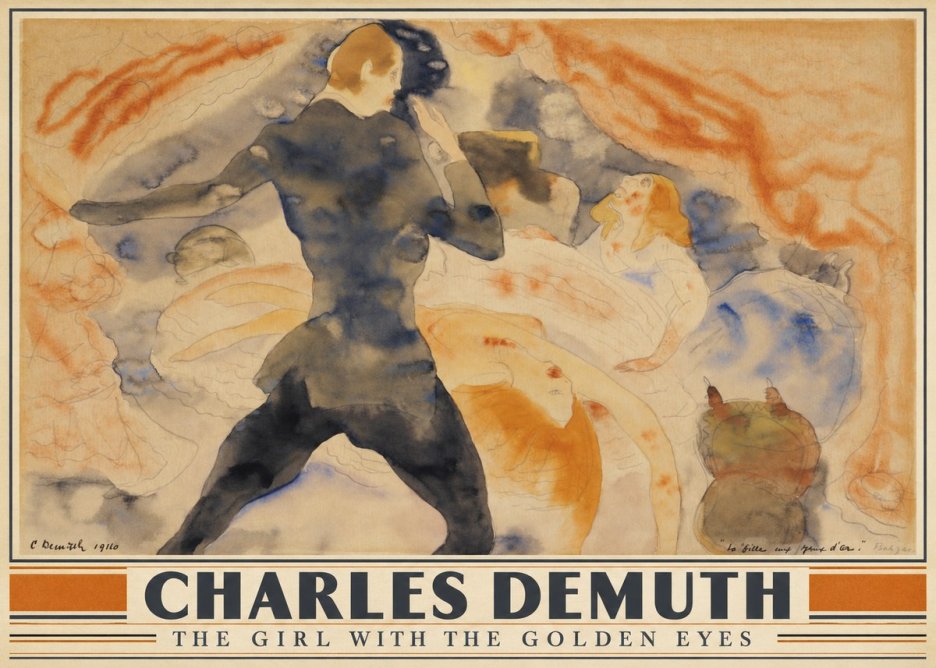 Charles Demuth The Girl with the Golden Eyes No4 - Plakát