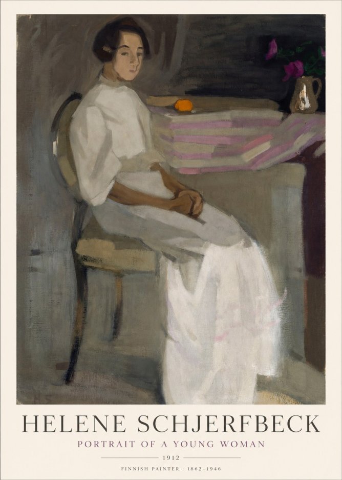 Helene Schjerfbeck Portrait of a Young Woman No1 - Plakát