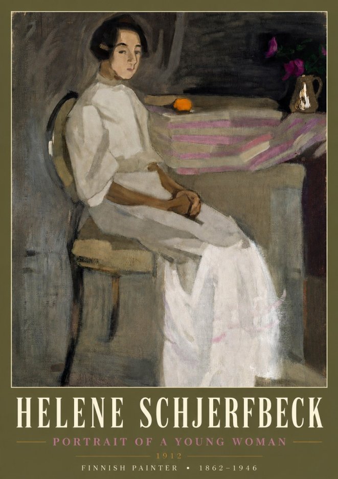 Helene Schjerfbeck Portrait of a Young Woman No3 - Plakát