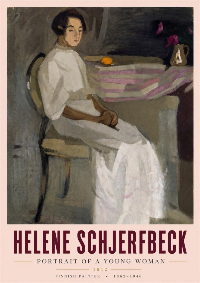 Helene Schjerfbeck Portrait of a Young Woman No5 - Plakát