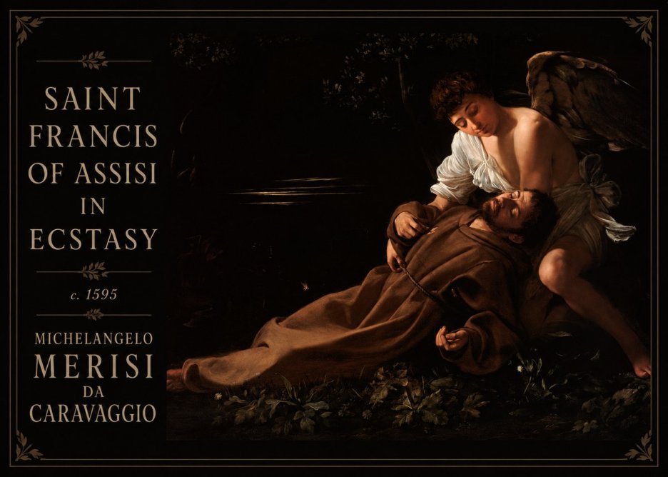 Michelangelo Merisi da Caravaggio Saint Francis of Assisi in Ecstasy No4 - Plakát