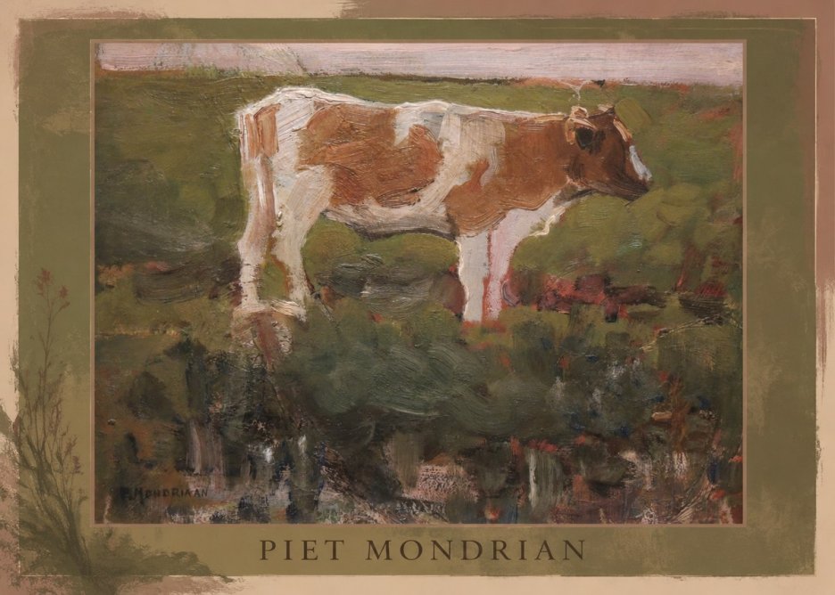 Piet Mondrian Cow No1 - Plakát