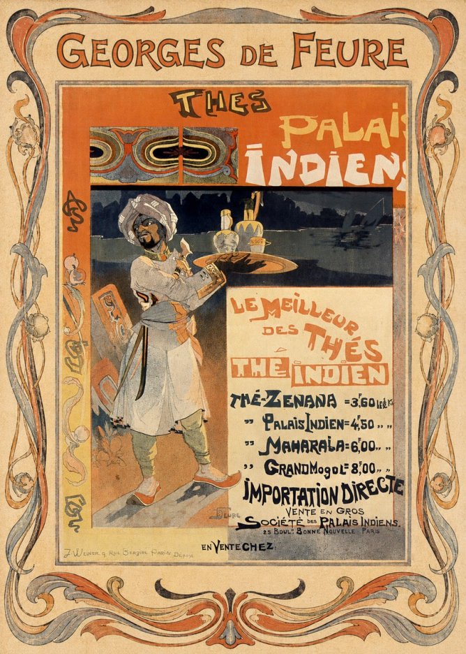Georges de Feure Thés Palais Indien No1 - Plakát