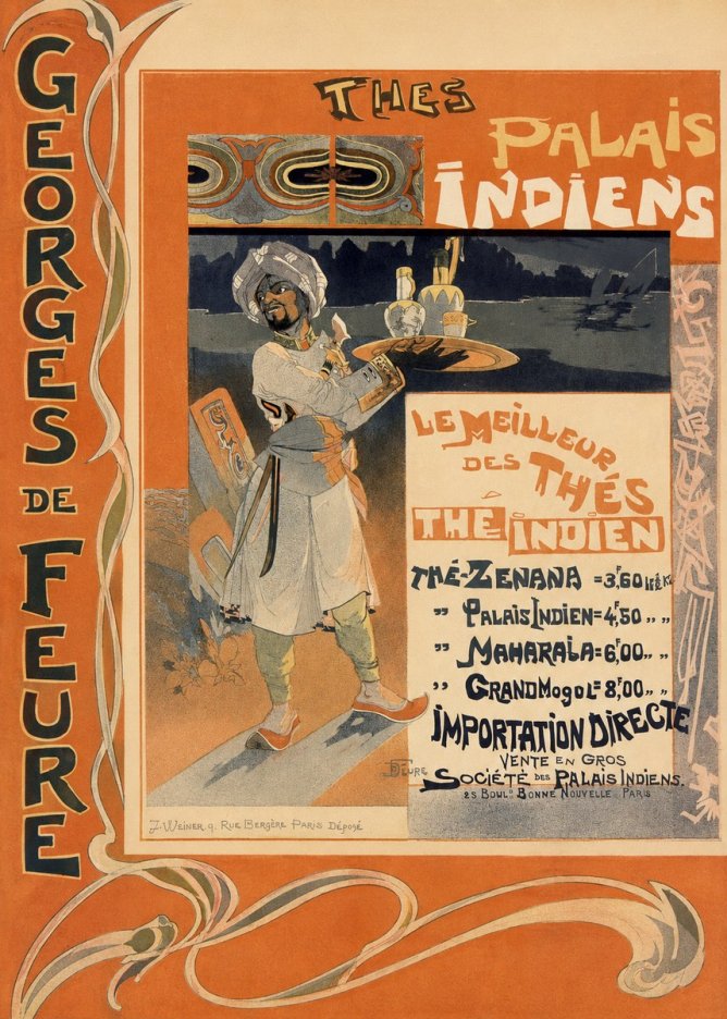 Georges de Feure Thés Palais Indien No2 - Plakát