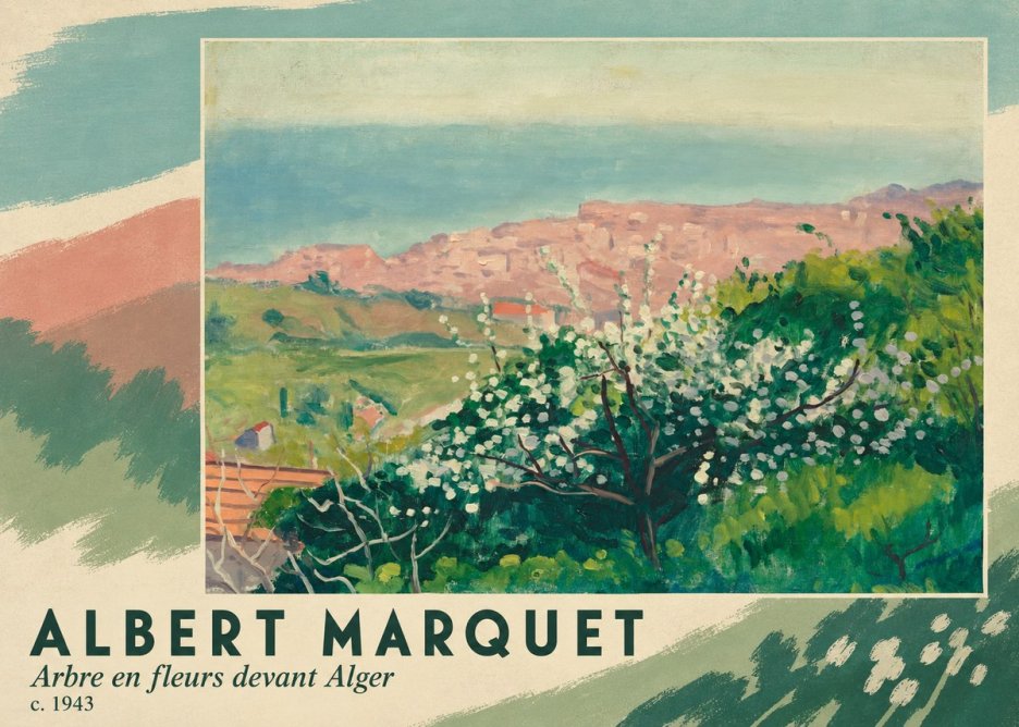 Albert Marquet Arbre En Fleurs Devant Alger No3 - Plakát