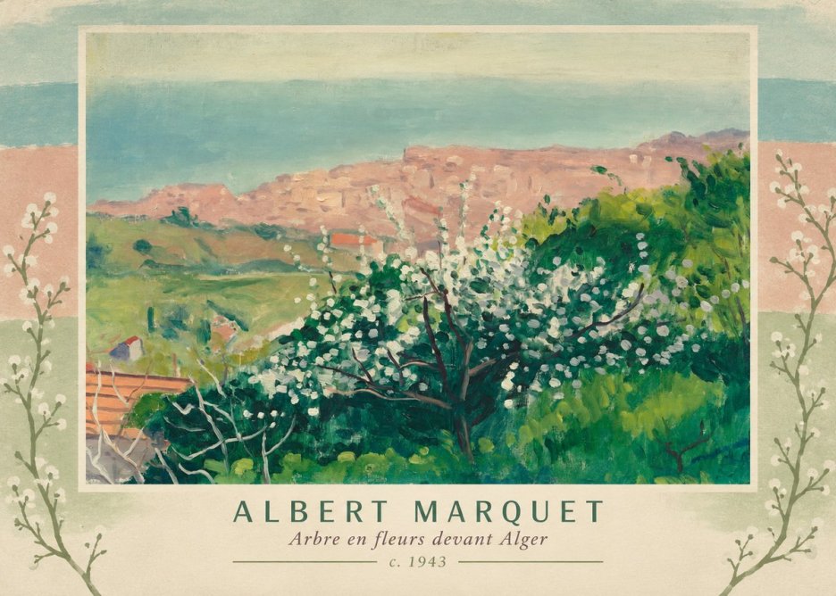 Albert Marquet Arbre En Fleurs Devant Alger No4 - Plakát