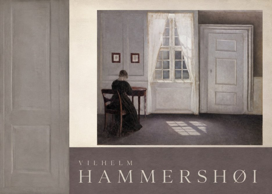 Vilhelm Hammershøi Interior with a Woman at a Table No6 - Plakát