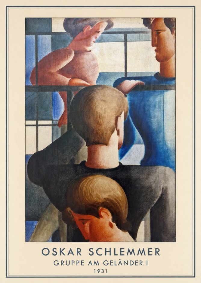 Oskar Schlemmer Gruppe Am Geländer I No4 - Plakát