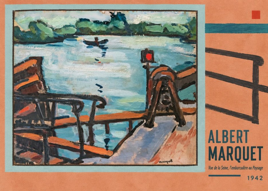Albert Marquet Vue De La Seine, L'embarcadère Ou Paysage No6 - Plakát