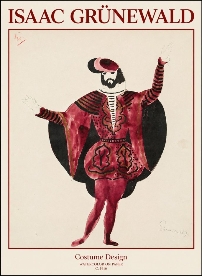 Isaac Grünewald Costume Design II No1 - Plakát