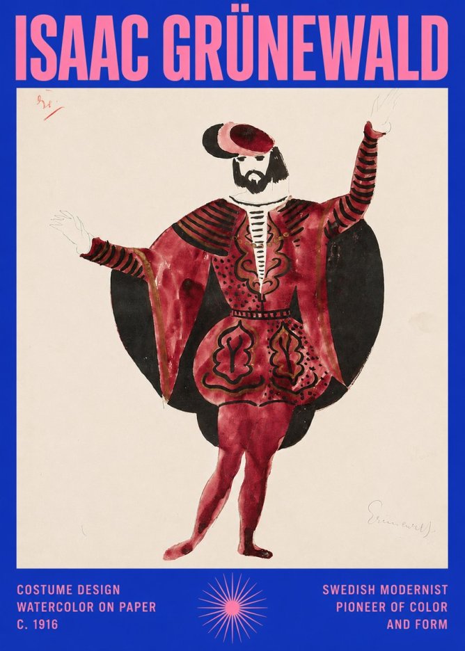 Isaac Grünewald Costume Design II No2 - Plakát
