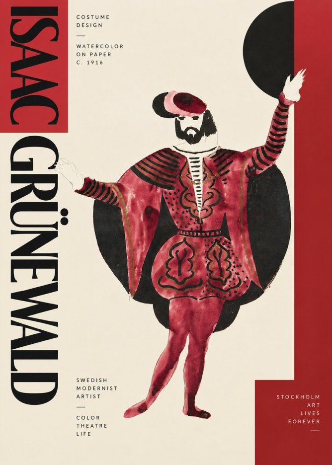 Isaac Grünewald Costume Design II No4 - Plakát
