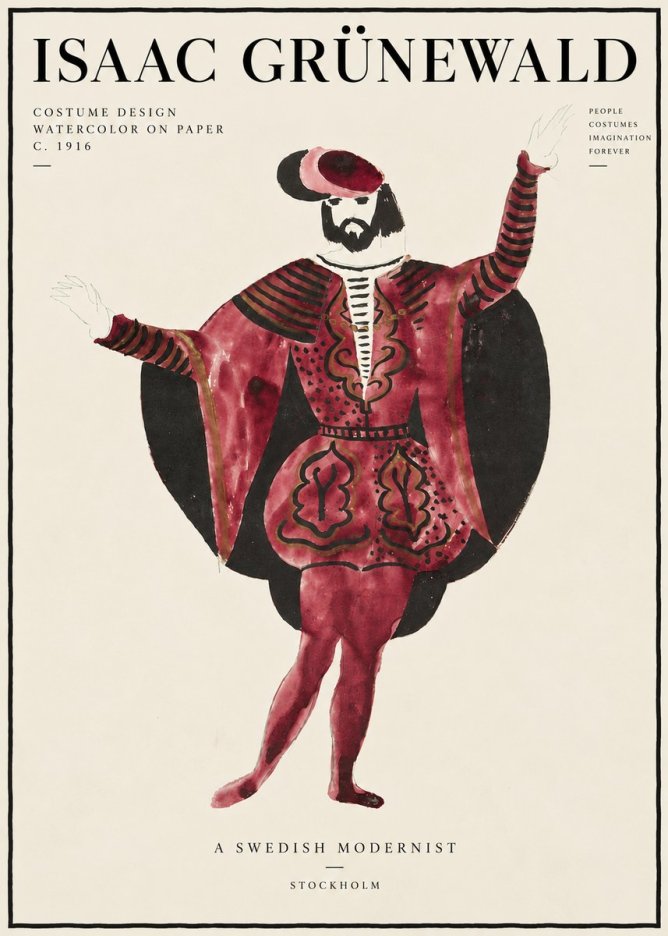 Isaac Grünewald Costume Design II No6 - Plakát