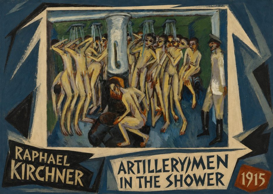 Raphael Kirchner Artillerymen in the Shower No1 - Plakát