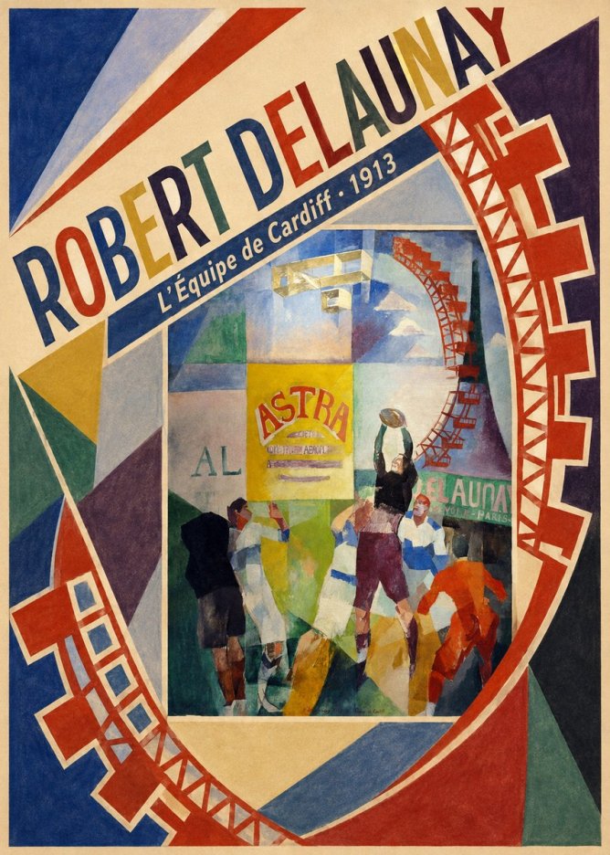 Robert Delaunay L'équipe De Cardiff - 1913 No4 - Plakát