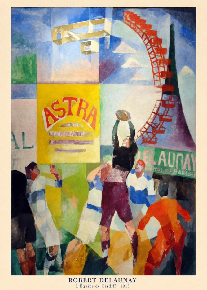 Robert Delaunay L'équipe De Cardiff - 1913 No5 - Plakát