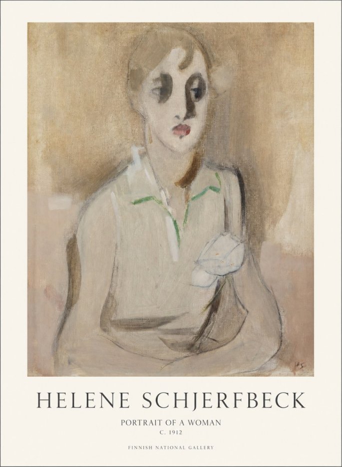 Helene Schjerfbeck Portrait of a Woman I No1 - Plakát