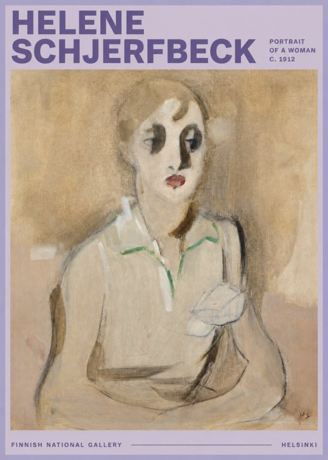 Helene Schjerfbeck Portrait of a Woman I No3 - Plakát