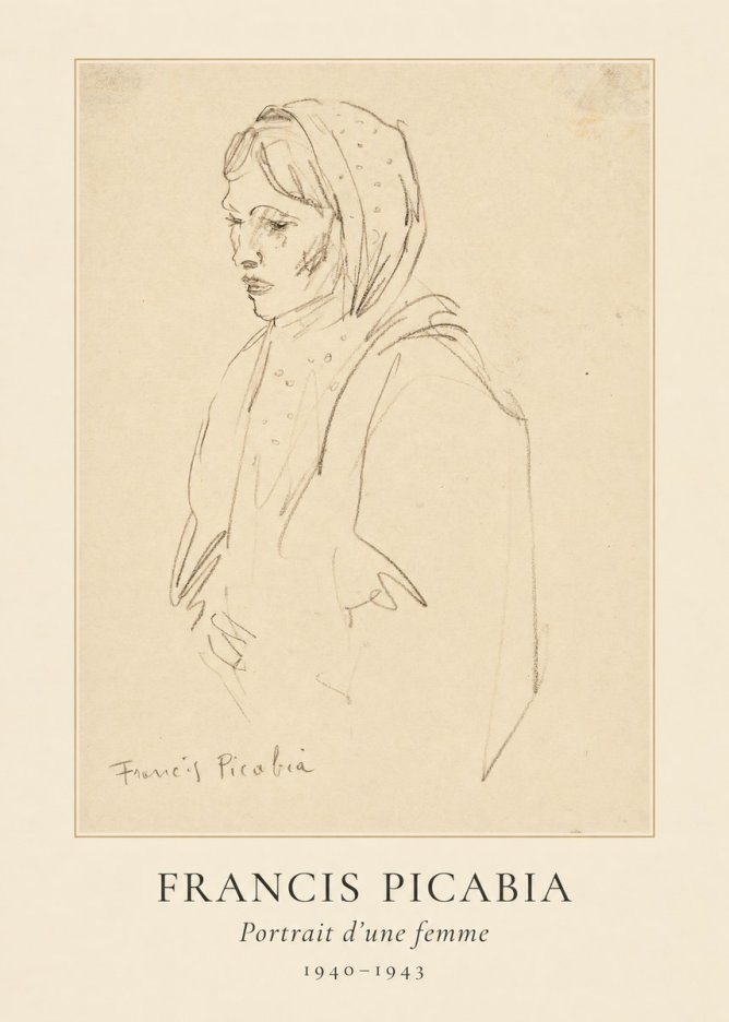 Francis Picabia Portrait D'une Femme No5 - Plakát
